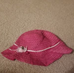 Pink straw hat